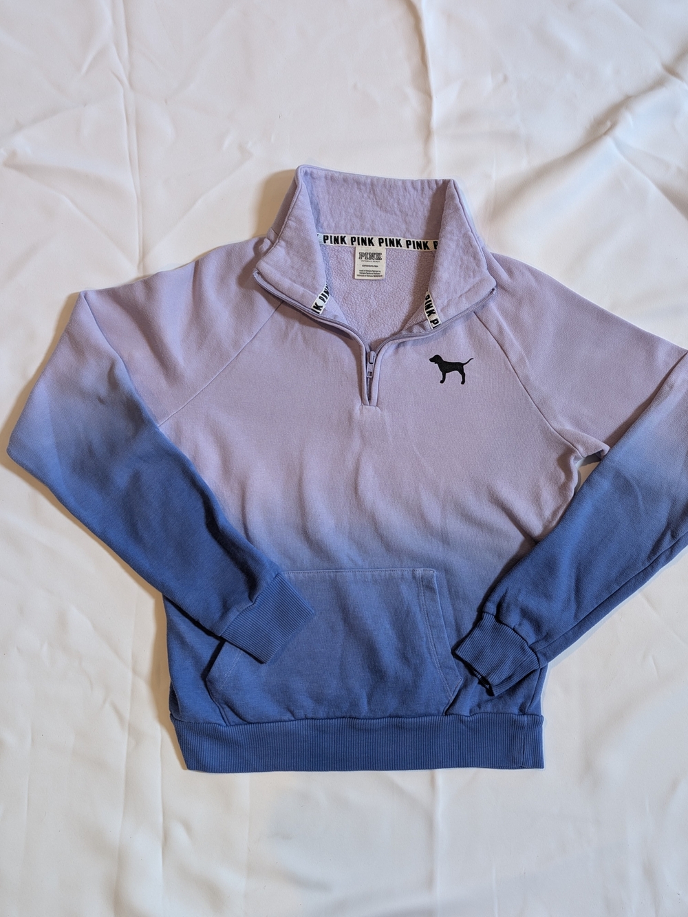 PINK by Victoria's Secret Lavender to Periwinkle Ombre Quarter-Zip Sweatshirt